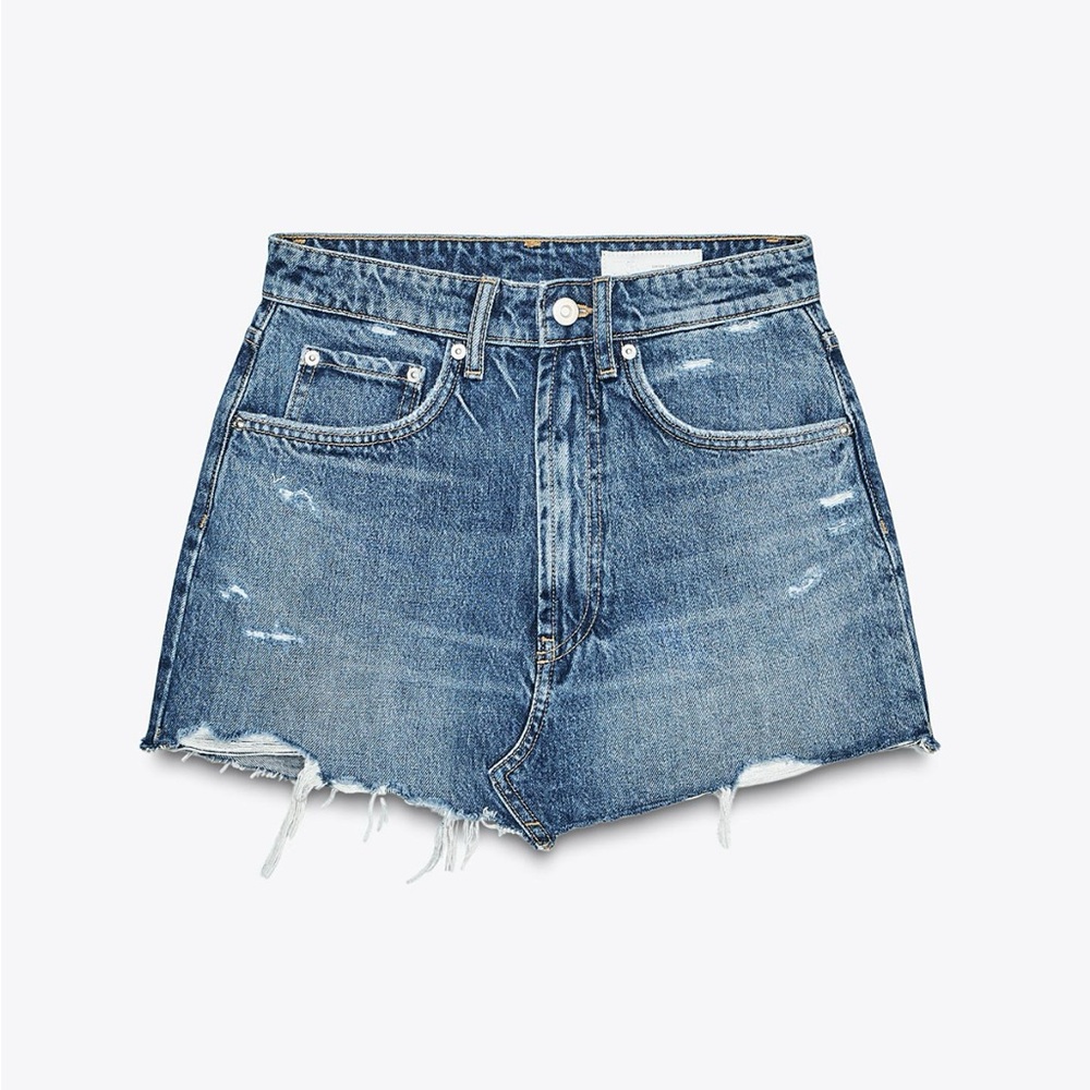NEW ZARA Classic Blue Denim Women's Shorts